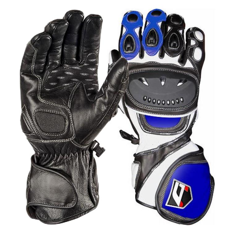 Кожени Мото Ръкавици Akito Sport Max (Black/Blue)