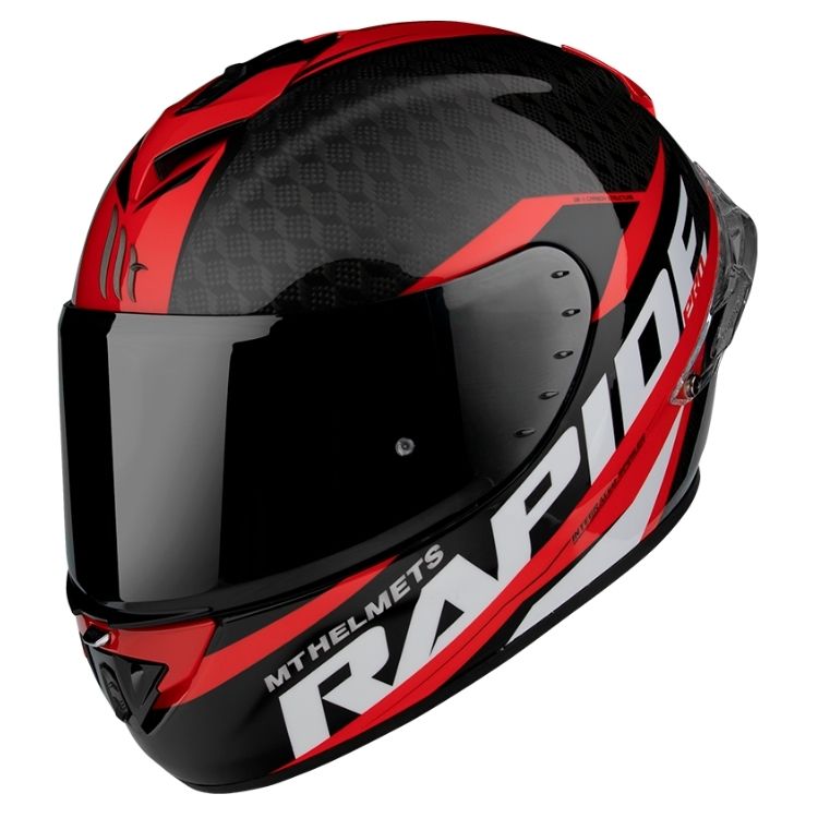 MT Каска за Мотор Rapide Pro Carbon C3 Gloss Red