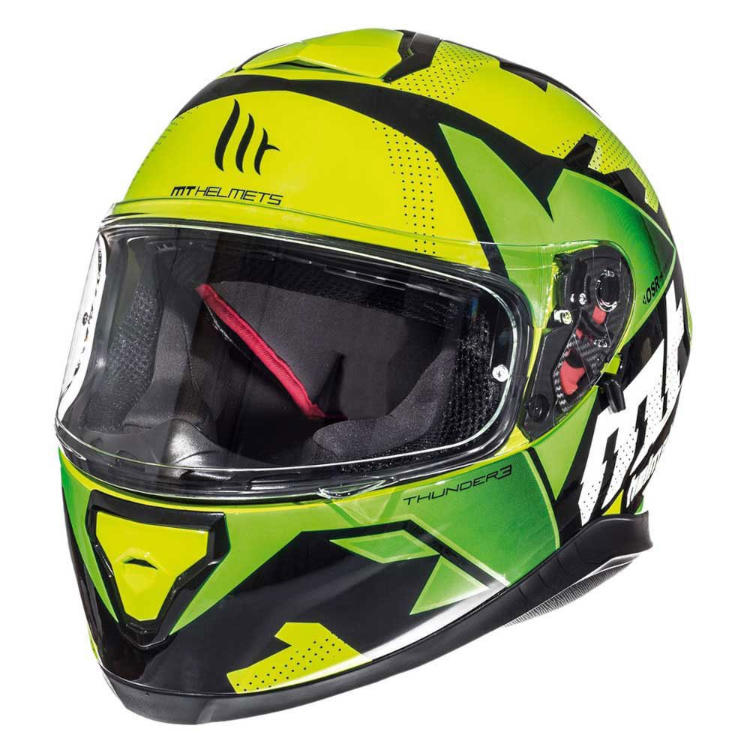 MT Каска за Мотор Thunder 3 SV Torn Fluo Yellow/Fluo Green