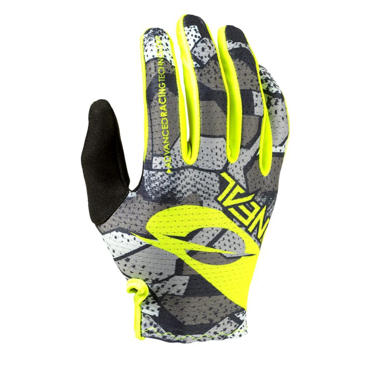 O'Neal Мотокрос ръкавици Matrix Camo V.22 (Gray/Neon Yellow)