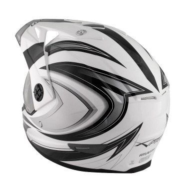 A-Pro Каска за Мотокрос Atlanta White/Silver (ендуро, офроуд)