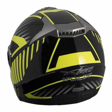 A-Pro Каска за мотор Openline (Black/Fluo Yellow) (Open Face)
