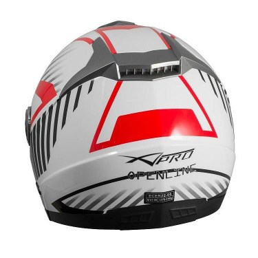 A-Pro Каска за мотор Openline (White/Red)