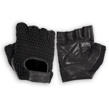 A-Pro Кожени Ръкавици Cut Fingers Rete Black