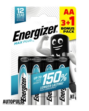 Батерии Energizer MAX PLUS AA (1.5 V) 3+1 бр.