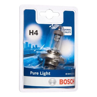 Bosch Крушка Pure Light H4 12V 60/55W P43t 