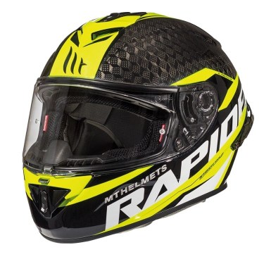 MT Каска за Мотор Rapide Pro Carbon C3 Gloss Fluo Yellow
