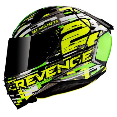 Каска за Мотор MT Helmets Revenge 2 Baye A6 Gloss Pearl Fluor Green