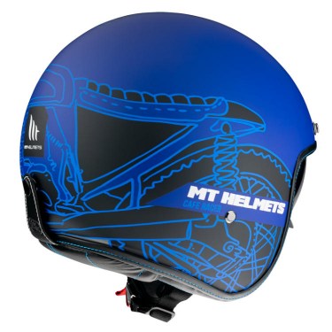 MT Каска за Скутер Le Mans 2 SV Cafe Racer Gloss Blue (градска)