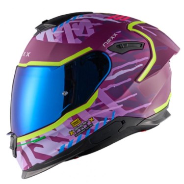 NEXX Каска за мотор Y100R Urbangram Aubergine Matt