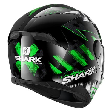 Shark Каска за Мотор D-Skwal 2 Penxa (Black/Green)