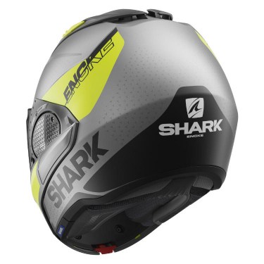 Shark Каска за Мотор Evo-GT Encke Matt Gray/Yellow (отваряща се)