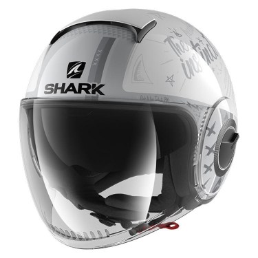 Shark Каска за Скутер Nano Tribute RM (White/Grey)
