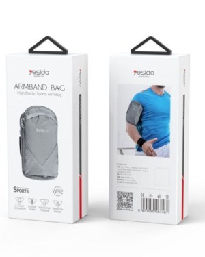 Спортна Чанта за Ръка YESIDO WB12 (Сива) Водоустойчива