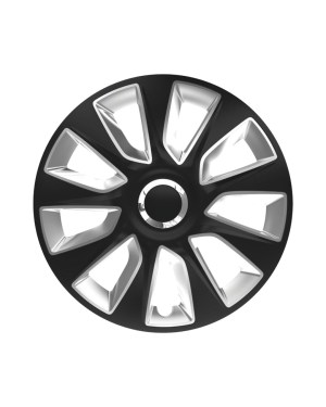 Тасове за джанти Versaco Stratos RC Black Silver 16 (комп. 4 бр.)